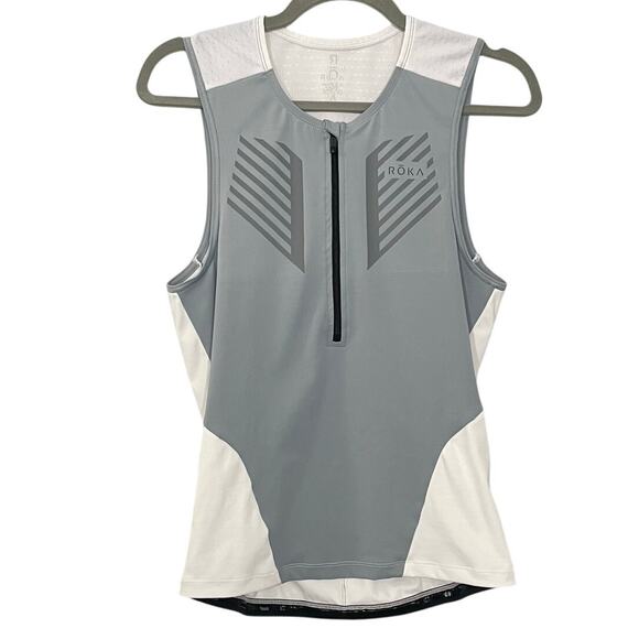 Roka Mens Comp Tri Top Mens M Sleeveless Cycling Jersey Triathlon Running Shirt - Picture 1 of 10